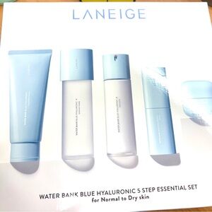 LANEIGE Light Blue Water Bank Hyaluronic 5-Step Moisturizer Set